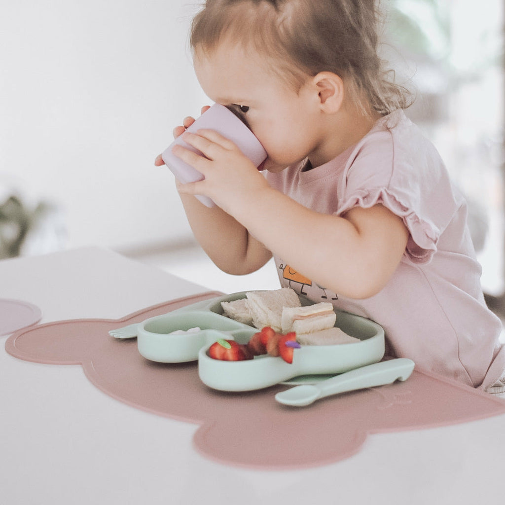 Feedie Fork & Spoon Set - Powder Pink